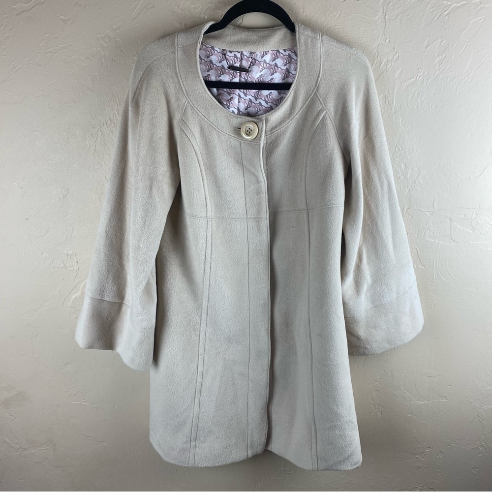 Abahouse Revisititation Vintage Angora Wool Cream Peacoat Coat Japan Small